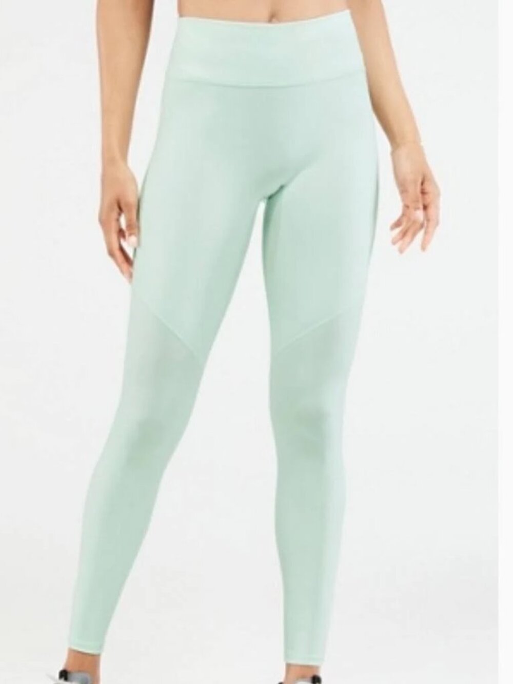 Fabletics Green Metallic Iridescent 7/8 Leggings XL NWT